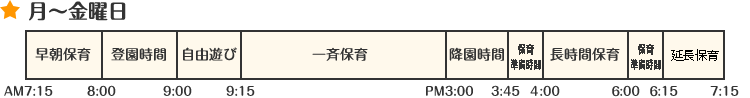 月～金曜日